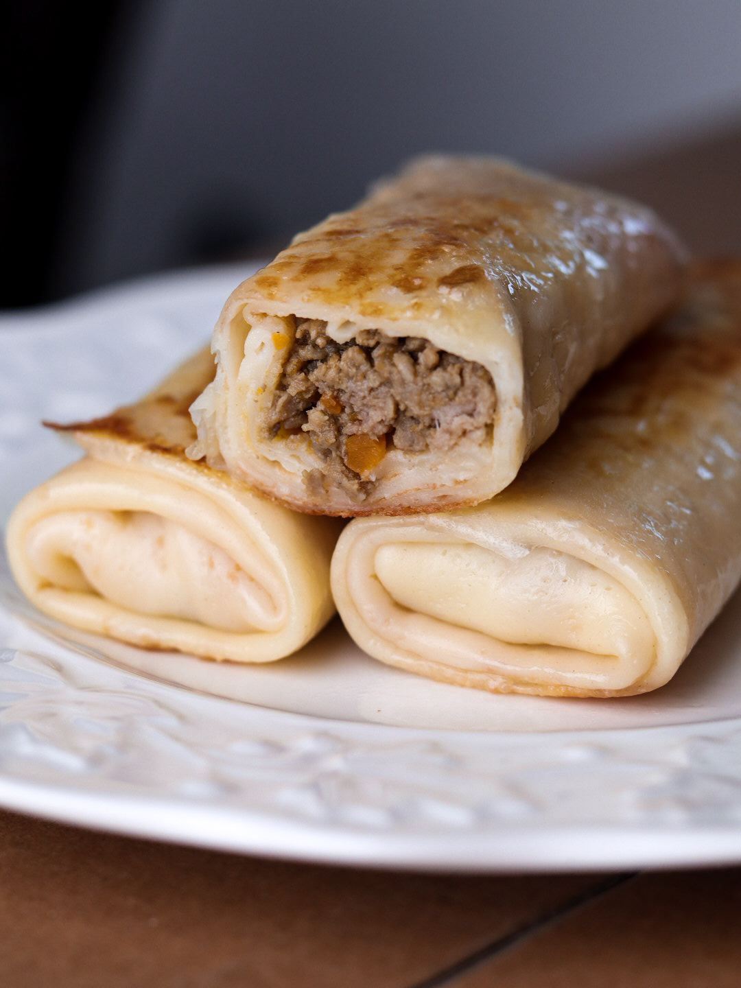 Clătite cu carne de porc și vită